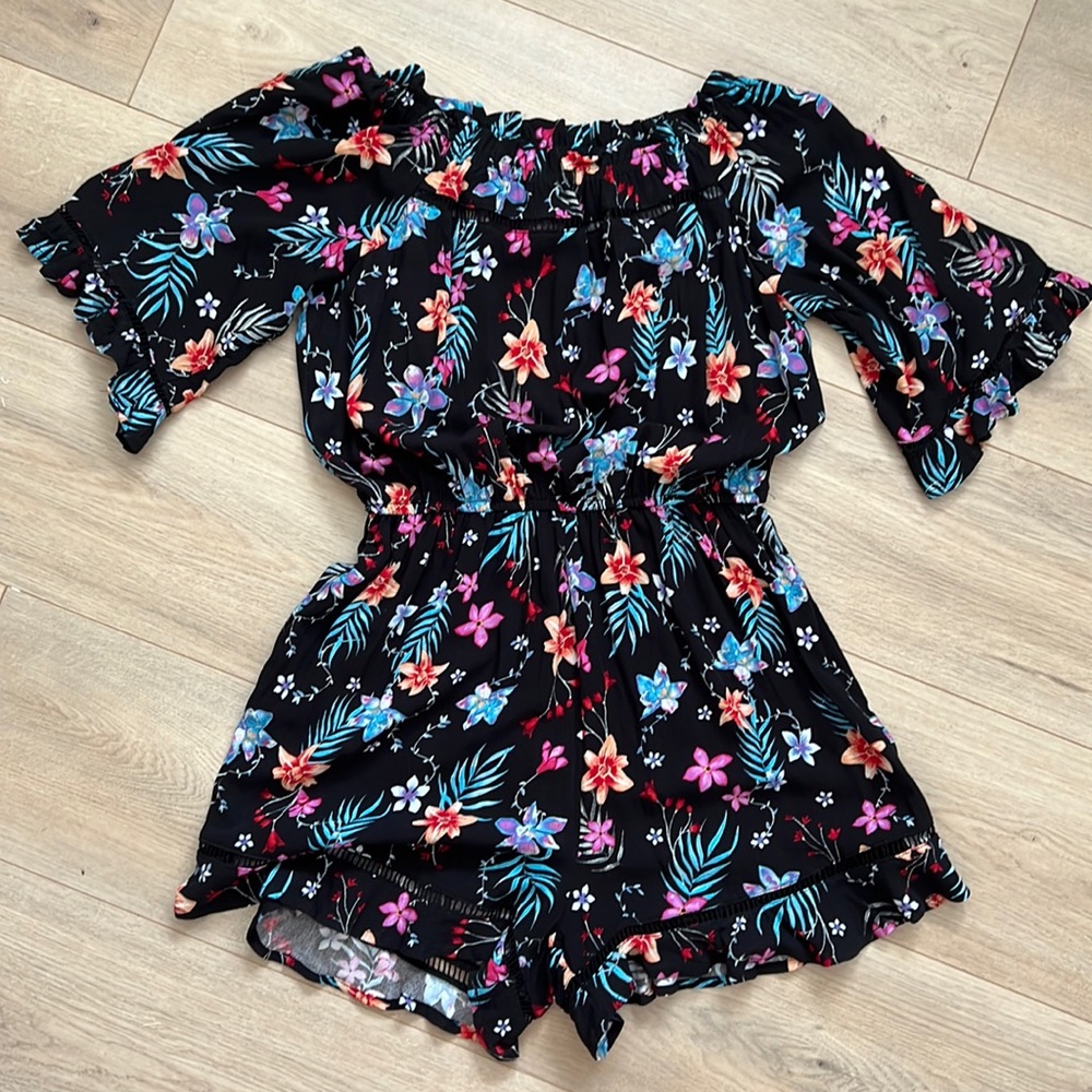 Cotton on floral shorts romper